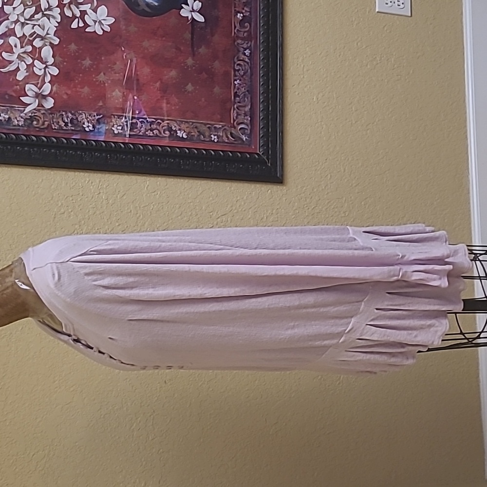Free People Your Girl Flounce Hem Henley Dusty Lavender Dress or Top Size M - Picture 8 of 8